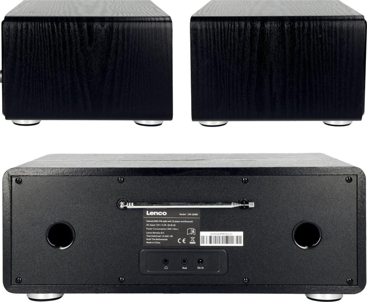 Lenco DIR 260 Internetradio - DAB+ Digitalradio - Bluetooth - WLAN - Radio-CD Player - 2,8“ Farbdisp
