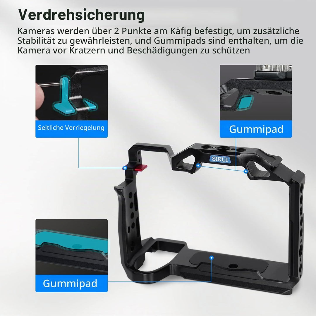 SIRUI Kamera Käfig Cage mit Top Handle für Panasonic LUMIX S5II/S5IIX,Arca-Swiss-kompatibel,Kamerage