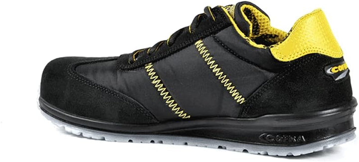 Cofra 78400-000.W45 OWENS S1 P SRC Sicherheitsschuhe, Schwarz/Gelb, Grösse 45 45 EU, 45 EU