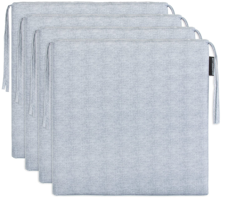 Brandsseller Sitzkissen 4er-Set ca. 40x40 cm mit Klettverschluss Stuhlauflage Sitzauflage 4 Kordelbä