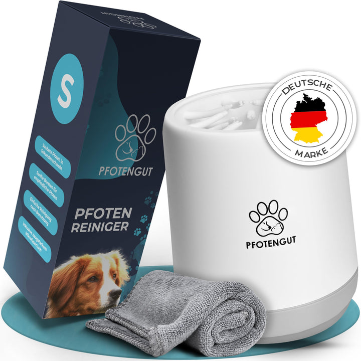 PFOTENGUT® Pfotenreiniger für Hunde [Grösse S&amp;L ] - sanfter Hundepfoten Reiniger für grosse/kleine H