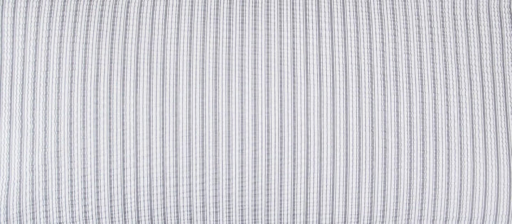 Seersucker Seitenschläferkissen-Bezug 40x145cm - Streifen in grau und weiss - 100% Baumwolle, Überzu