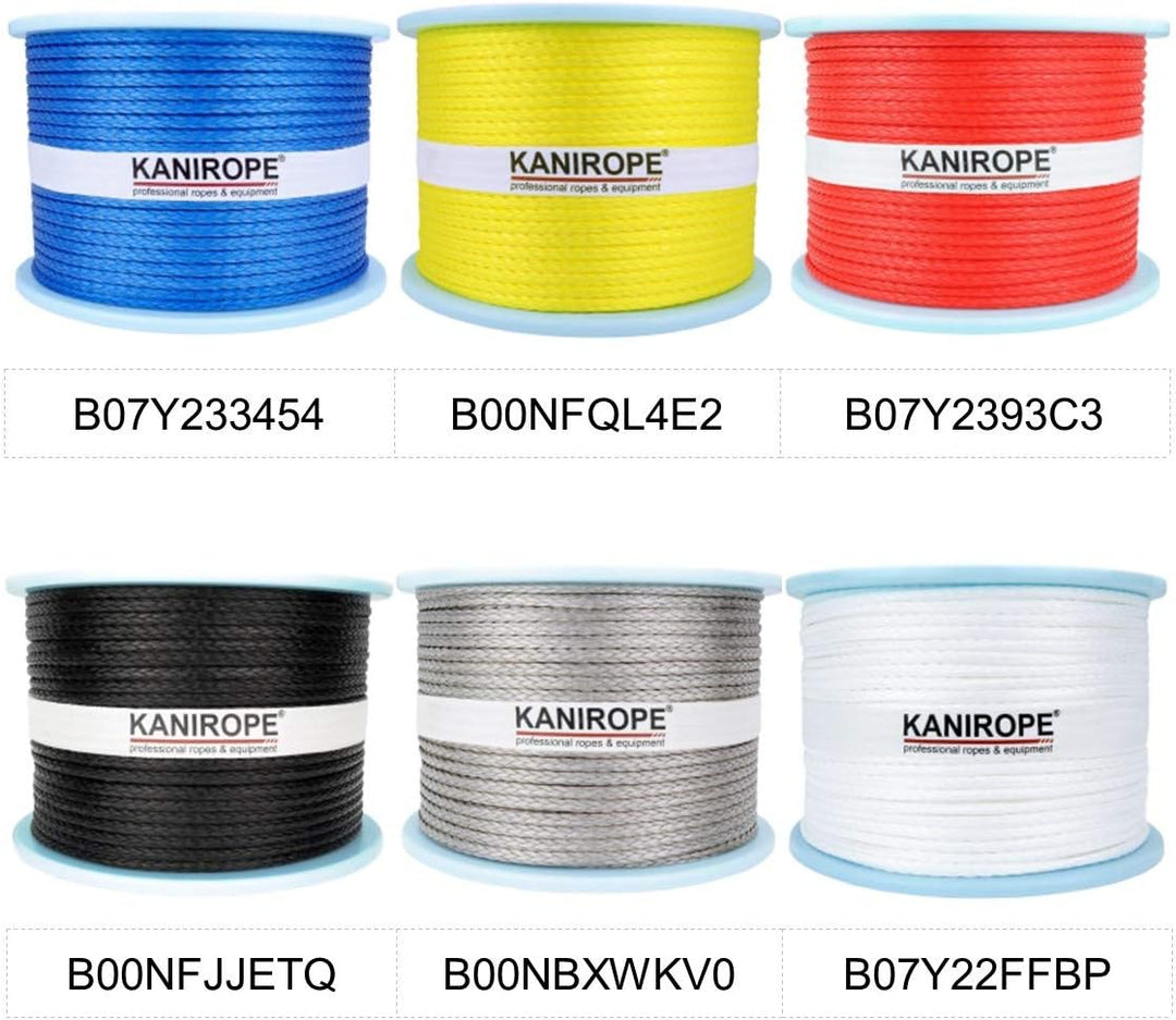Kanirope® Dyneema Seil PRO 4mm 100m Schwarz 12-fach geflochten SK78 verstreckt beschichtet, 100m Sch