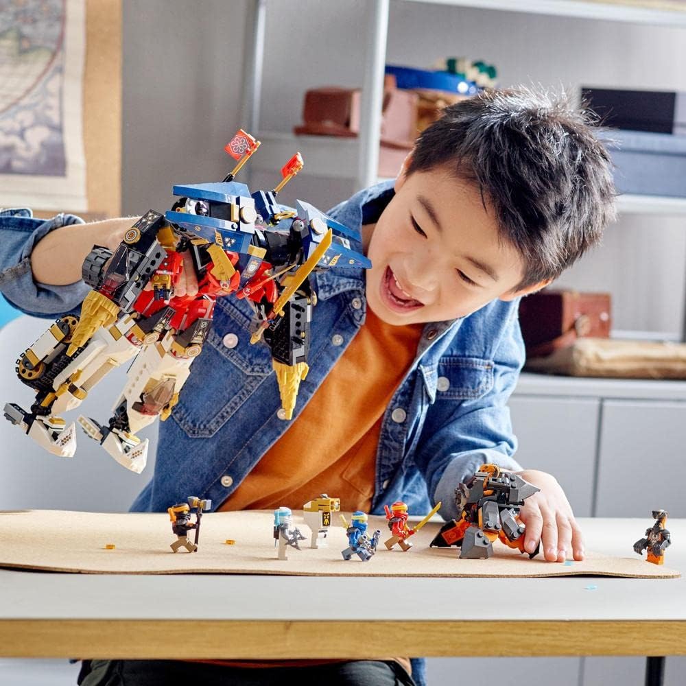 LEGO 71765 NINJAGO Ultrakombi-Ninja-Mech, 4-in-1-Spielzeug ab 9 Jahren mit Spielzeugauto, Jet und Pa