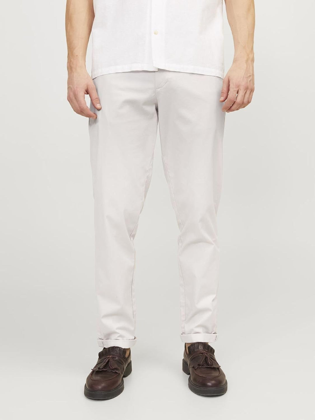 JACK&JONES Herren JPSTACE JJSUMMER Chino SN Hose, Moonbeam, 32W / 34L