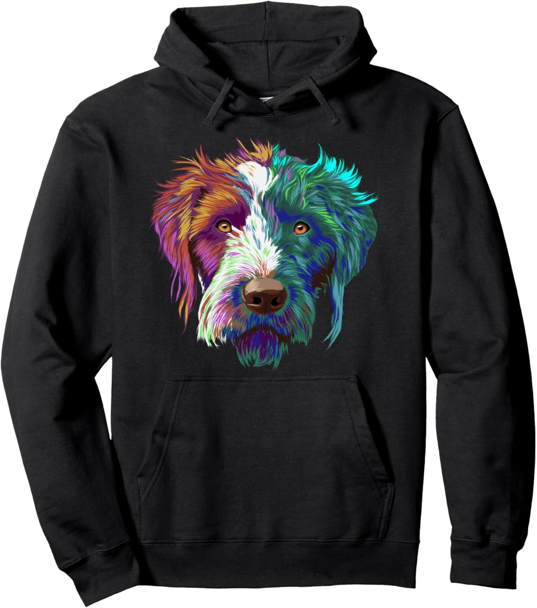 Splash Hund Deutsch Drahthaar Pullover Hoodie