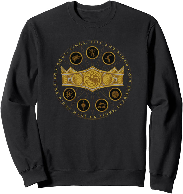 Game Of Thrones House Of The Dragon Gods Kings Fire Blood Sweatshirt