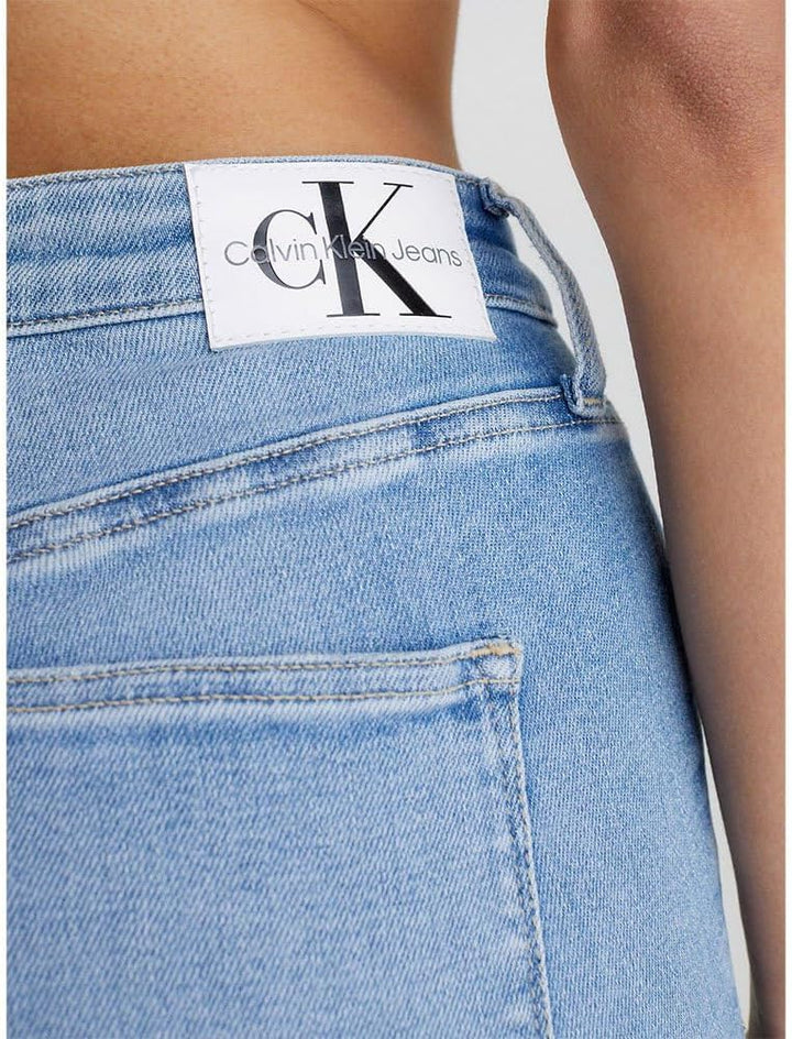Calvin Klein Jeans Damen Hohe Taille, Super Skinny Knöchel Hose 32 Denim Light, 32 Denim Light