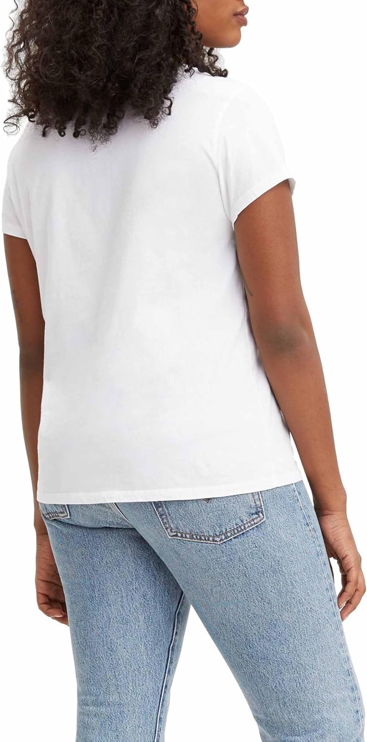Levi's Damen The Perfect Tee T-Shirt, Large Batwing Logo XXS Batwing White, XXS Batwing White