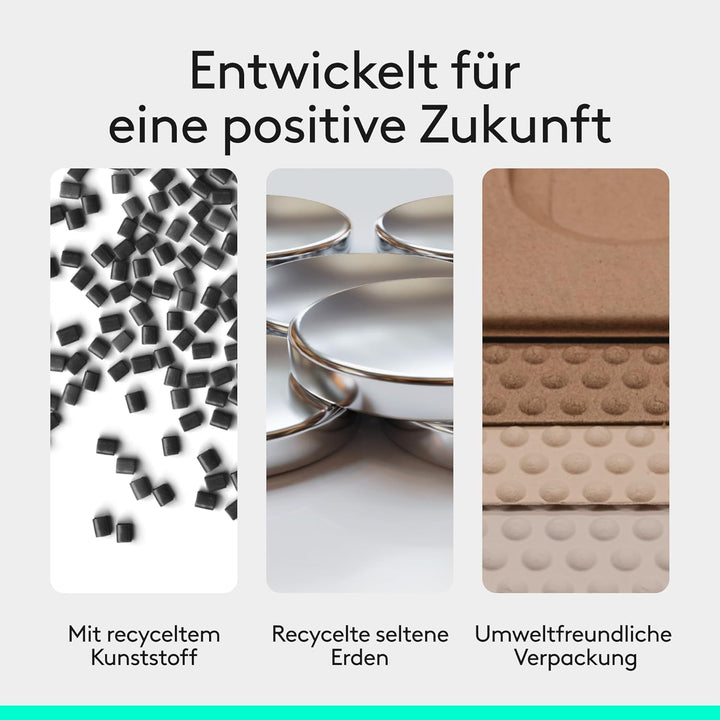 Logitech Mobi Fold, ultramobile Maus für unterwegs, klein und leicht, Touch-Scroll, leise Klicks, 4K