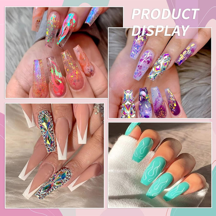 Nageltips für Gelnägel, Venares 500 Stk. Acryl Künstliche Nägel 10 Grössen Nageltips mit Kleber Näge