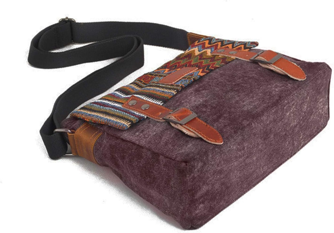 FANDARE Retro Umhängetasche für Männer/Frauen Business Crossbody Bag Outdoor Reise Camping Grosse Ka