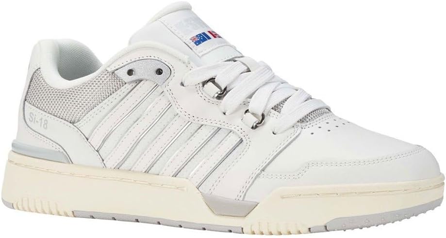 K-Swiss Leder Turnschuhe Rival Si-18 weiss 41 EU Blnc Gray Ant Wht, 41 EU Blnc Gray Ant Wht