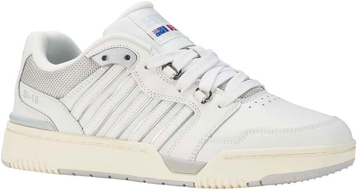 K-Swiss Leder Turnschuhe Rival Si-18 weiss 41 EU Blnc Gray Ant Wht, 41 EU Blnc Gray Ant Wht