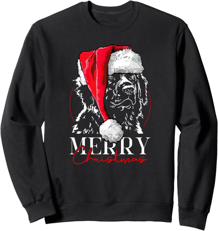 Lustiger Santa Leonberger Merry Christmas Weihnachten Hunde Sweatshirt