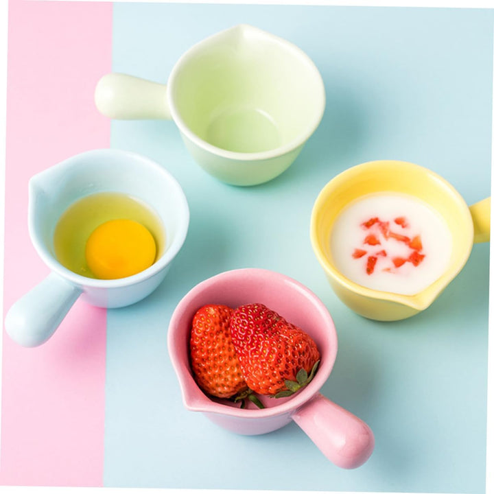 Toyvian Keramik Milchtopf Mit Griff, Mini Kleiner Kochtopf Hitzebeständig Vielseitig Als Porridge Su