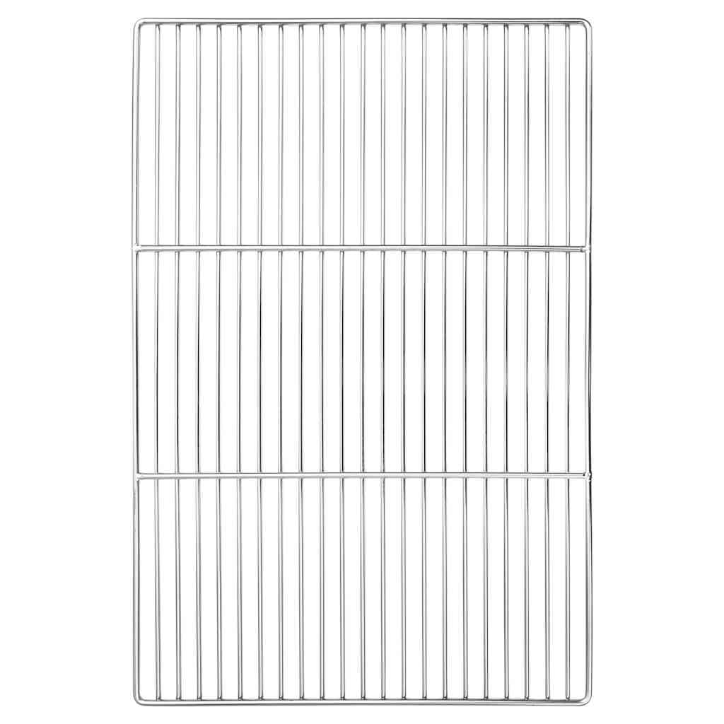 vidaXL Grillrost Silber 60 x 40 cm Edelstahl, Garten und Terrasse, Rechteckiges Edelstahl-Rost, mode