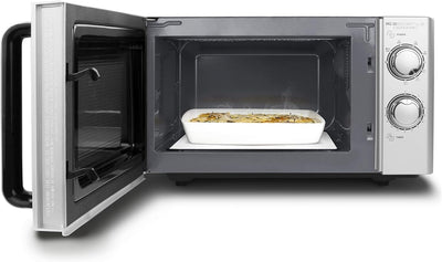 CASO | MG20 Ecostyle Ceramic 2-in-1 Mikrowelle mit Grill | Keramikboden, Grill-Rost, 20 L, 700 W, 10
