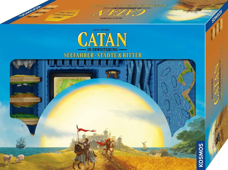 KOSMOS 683337 Catan 3D Erweiterung - Seefahrer + Städte & Ritter, Erweiterung zur Catan 3D Edition f