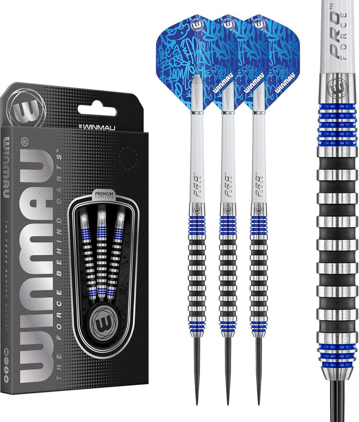 WINMAU Advance 500 Series Dartpfeile mit dartflüge und Dart stiele 22G Blau, 22G Blau