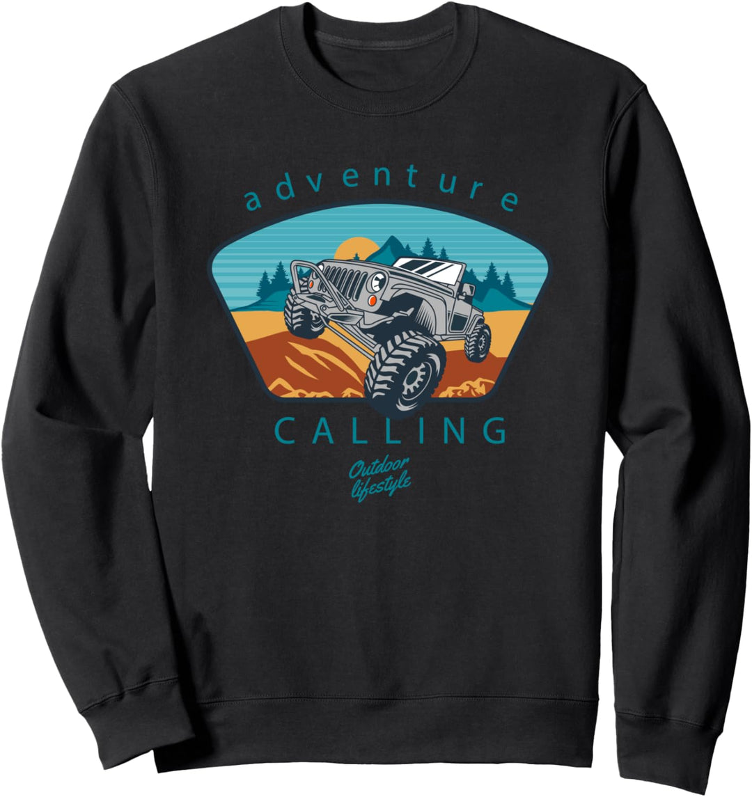 Offroad Geländewagen - Adventure Calling Outdoor Lifestyle Sweatshirt