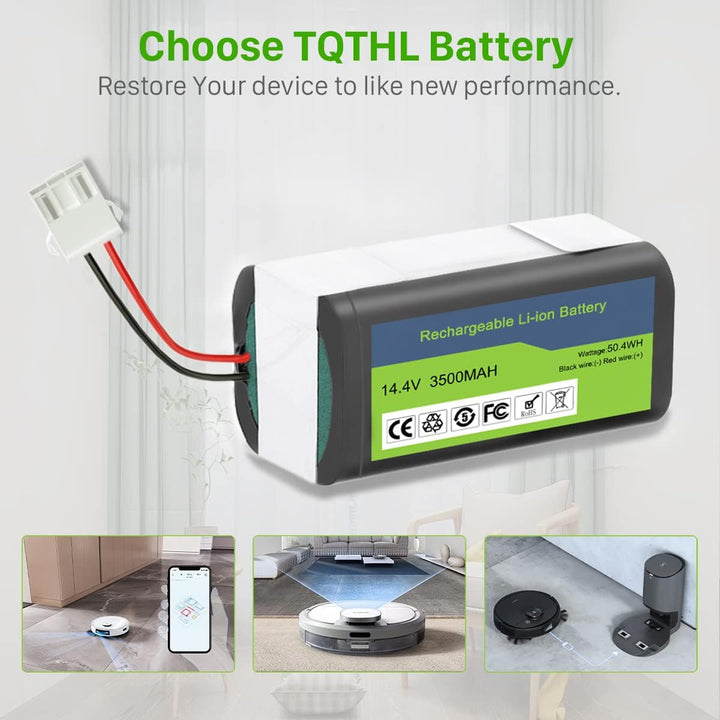 14.4V 3500mAh Ersatzakku Kompatibel mit Ecovacs Deebot N79 N79S DN622, für RoboVac 11 11S 11S MAX 12