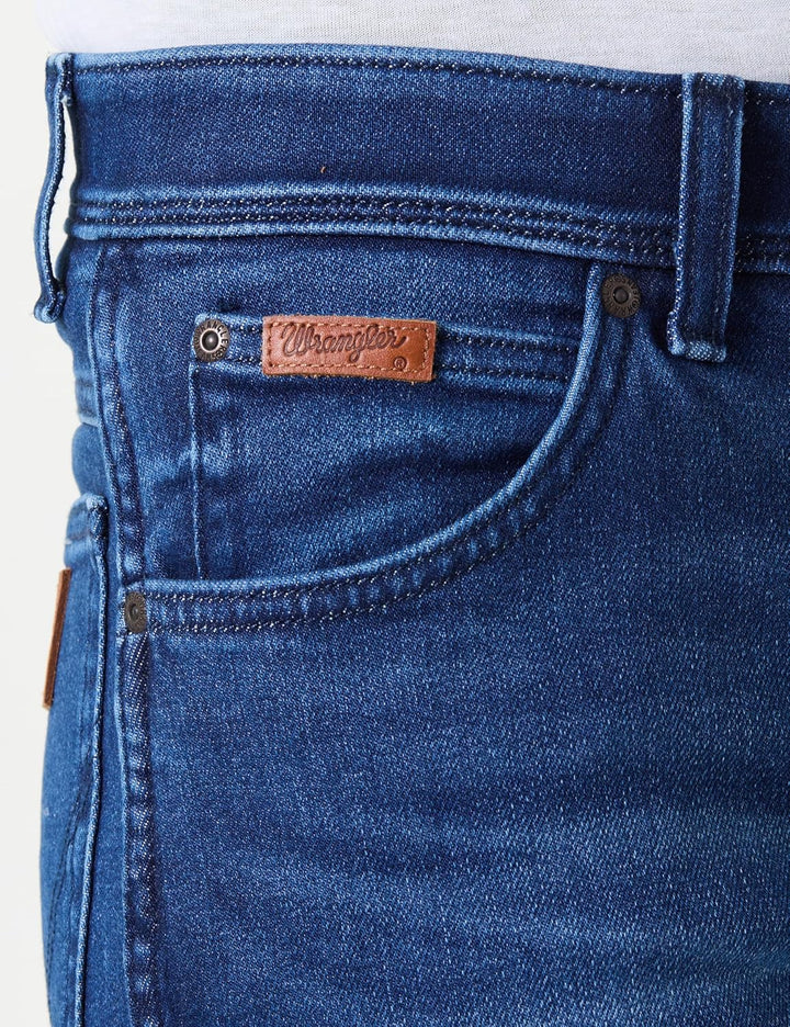 Wrangler Men's Texas Slim Trousers 31W / 32L Blue Jam, 31W / 32L Blue Jam