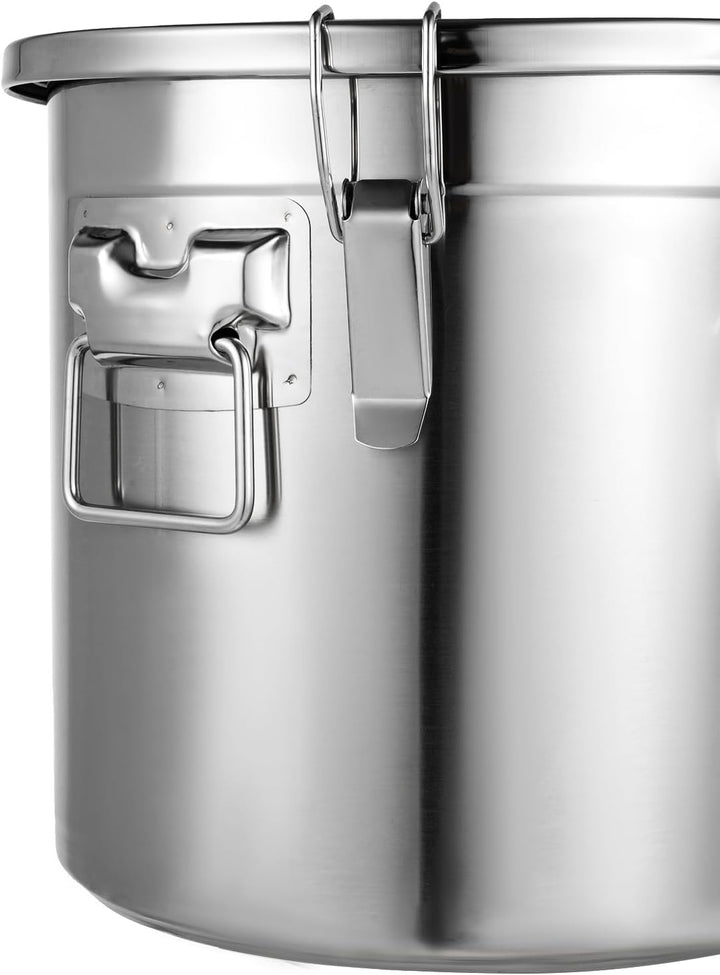 Apriltop 304 Edelstahl Luftdicht Vorratsbehälter mit luftdichtem Deckel, 21L Grosse Metall Lebensmit