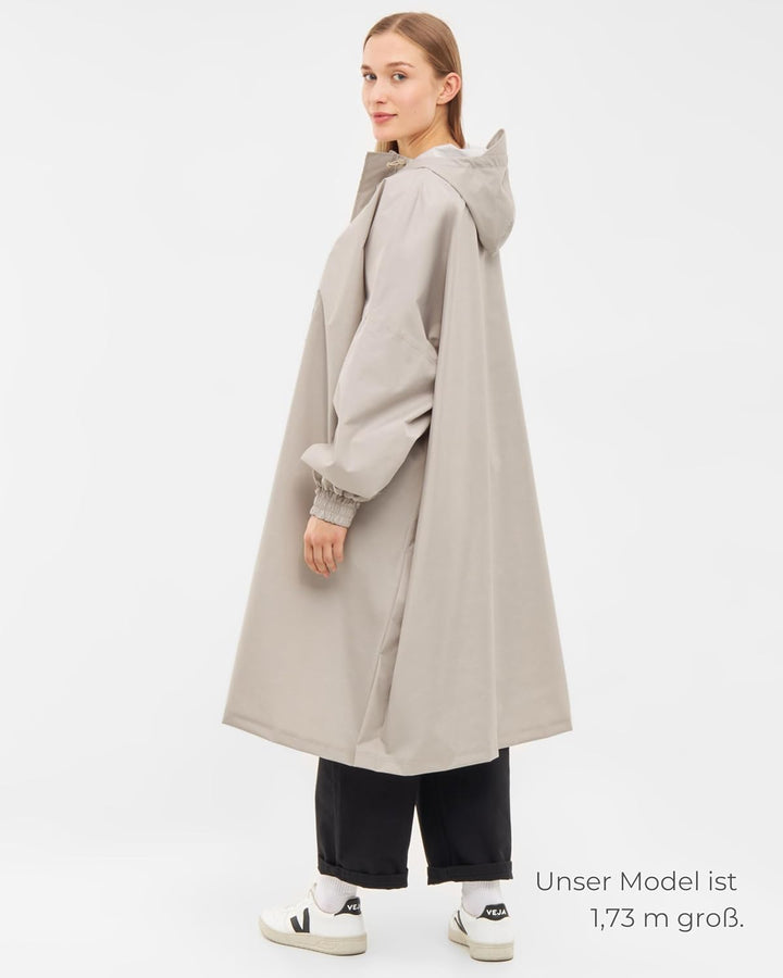 LARKSON Regenponcho Damen Herren – Lykke Einheitsgrösse Sand, Einheitsgrösse Sand