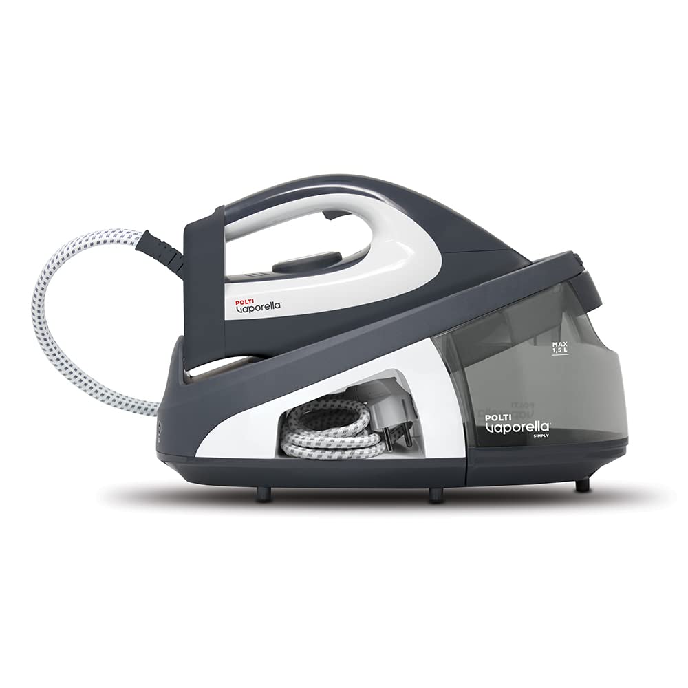Polti PLEU0239 Vaporella Simply 10.12 Dampfbügeleisen, 2200, Keramik, 1.5 liters, Grau/Weiss