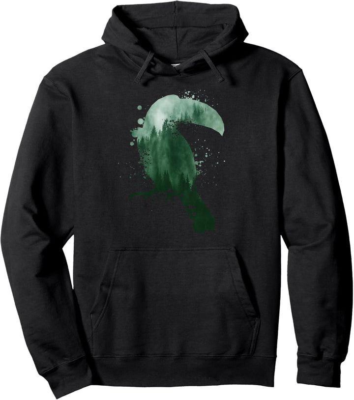Vintage Tukan Silhouette | Tropische Vögel | Vogel Tukan Pullover Hoodie