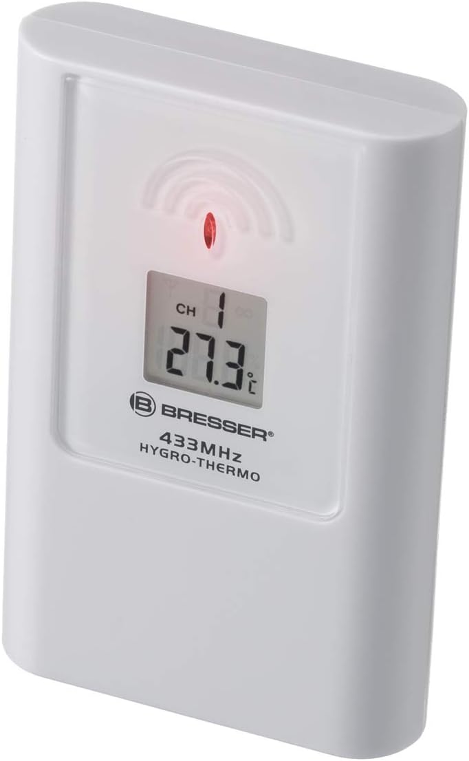 Bresser Wetterstation Funk mit Aussensensor TemeoTrend FSX mit 3-Tages-Vorhersage, Mondphase, Frostw