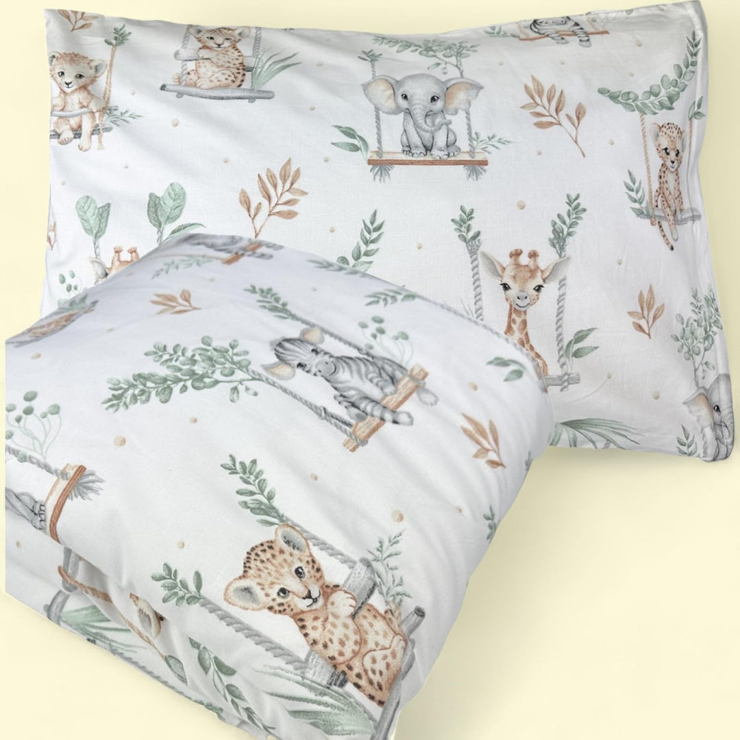 Kinderbettwäsche 100x135 + 40x60 | 100% Baumwolle Weiche & Farbenfrohe Bettwäsche für Babys | Mädche