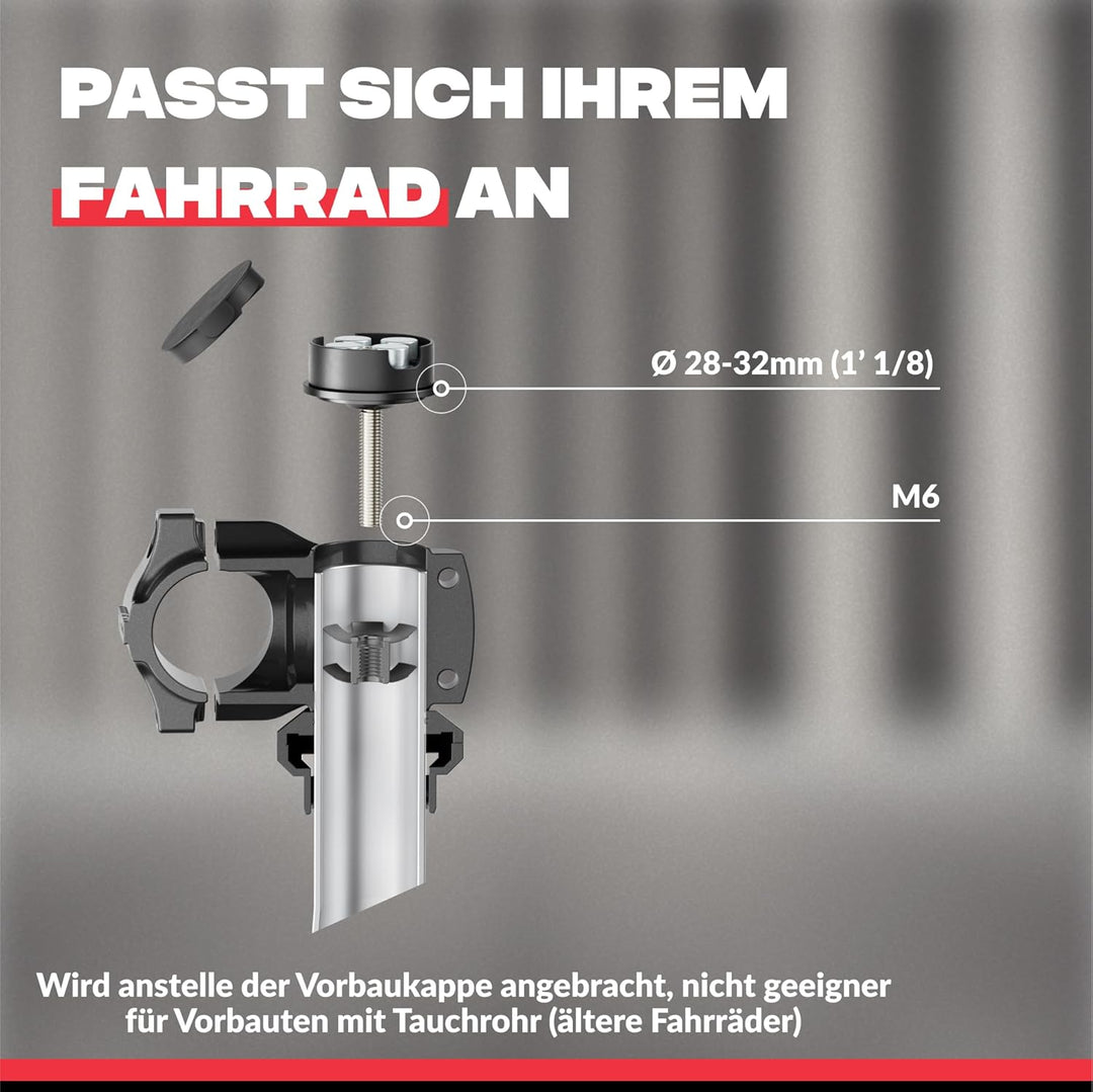 Shapeheart französische Innovation, magnetische Fahrrad-, Mountainbike-... Telefonhalterung für den