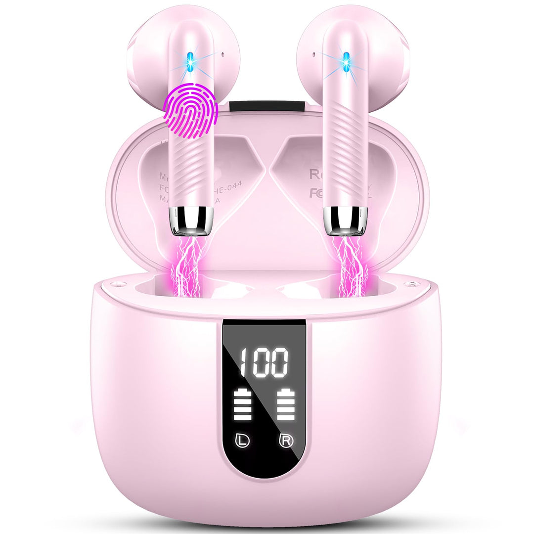 Bluetooth Kopfhörer, In Ear Kopfhörer Kabellos Bluetooth 5.3 Kabellose Kopfhörer mit 4 Mic, 2023 Neu