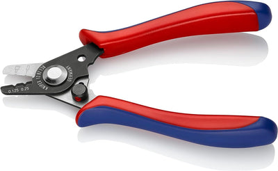 Knipex Abisolierzange für Glasfaserkabel brüniert, mit Kunststoff-Griffhüllen 130 mm 12 82 130 SB