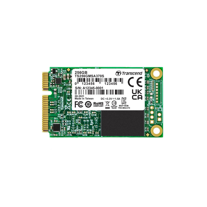 Transcend 256GB SATA III 6Gb/s MSA370S mSATA SSD 370S SSD TS256GMSA370S MLC 256GB, MLC 256GB