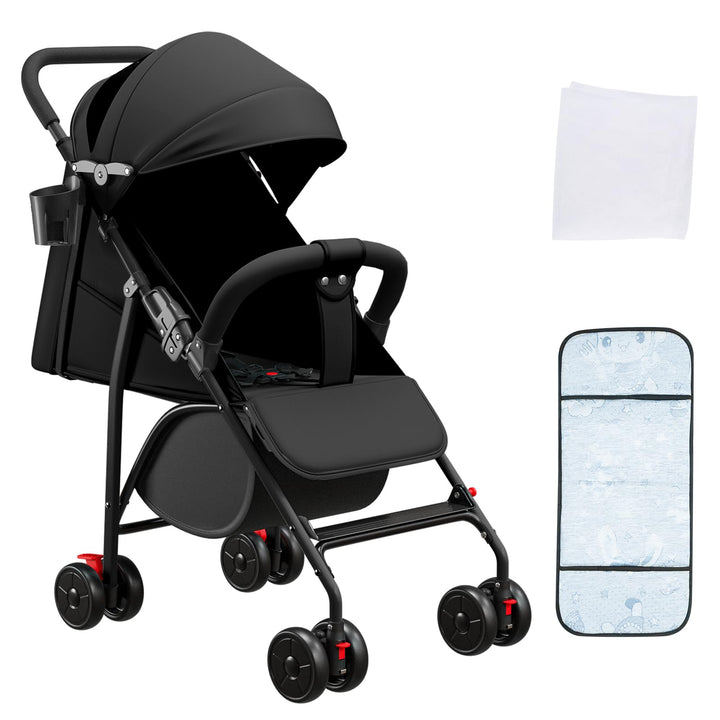 Kinderbuggy, Kinderwagen mit Sonnenschirm, Kinderwagen Zusammenklappbar, Buggy mit Liegefunktion, Ka