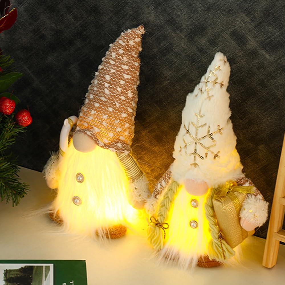 Wichtel Figuren Set, Weihnachtsdeko Wichtel, Leuchtende Wichtel Weihnachten Deko Amerikanisch, Schwe