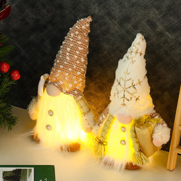Wichtel Figuren Set, Weihnachtsdeko Wichtel, Leuchtende Wichtel Weihnachten Deko Amerikanisch, Schwe