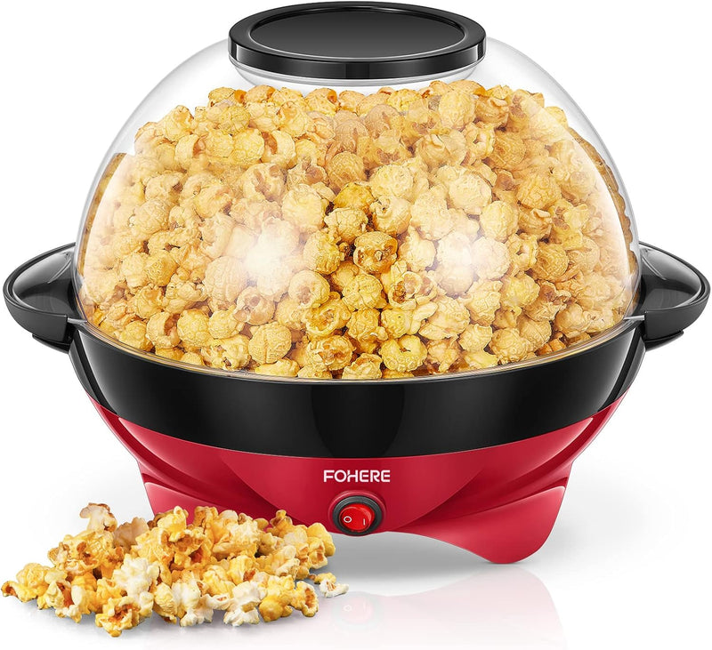 Popcornmaschine, 5L Popcorn Maker für Zuhause, Popcorn Machine mit Zucker, Öl, Butter, Antihaftbesch