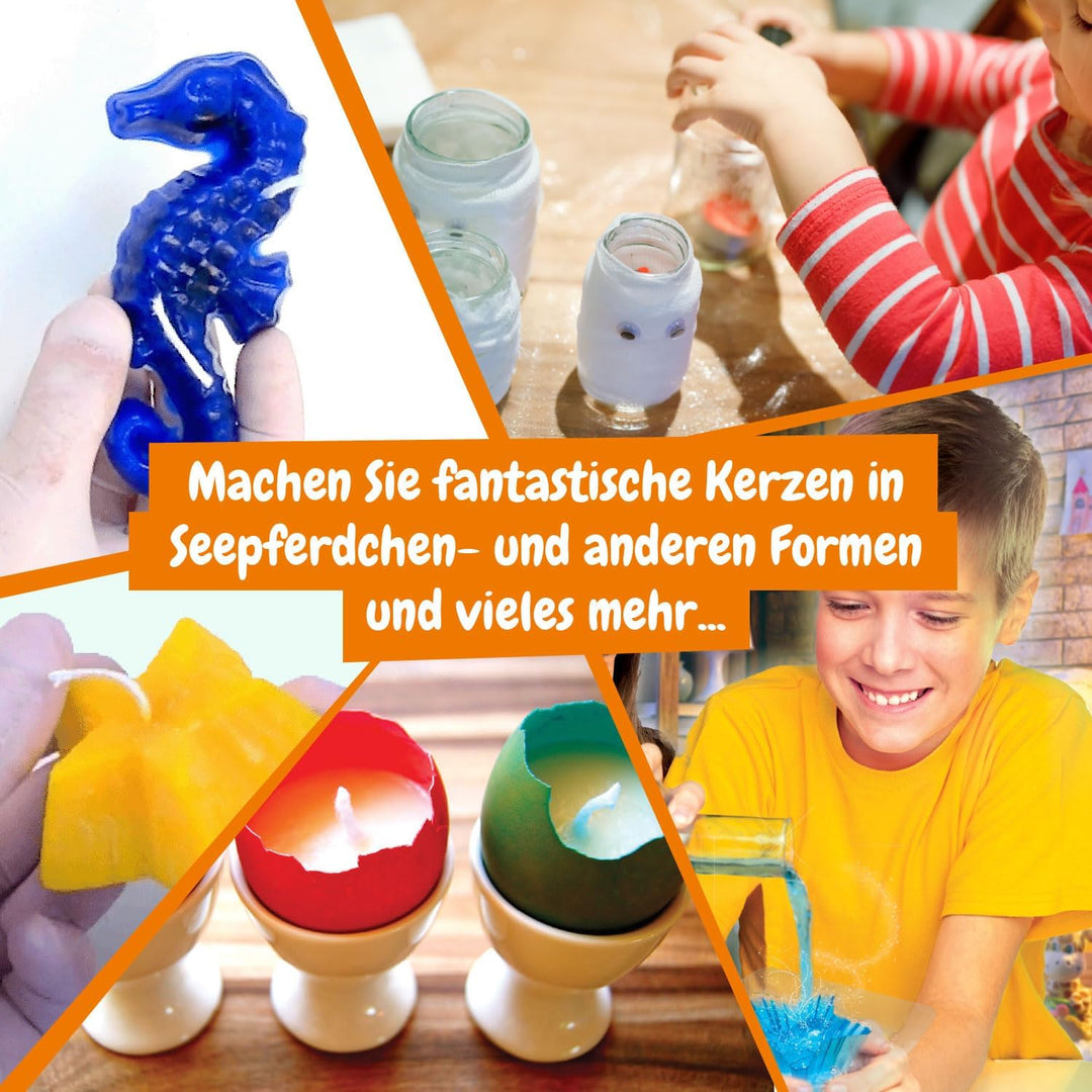 Science4you Kerzen Atelier - Kerzen Selber Machen Set für Kinder, Kerzen Herstellen Set mit Experime