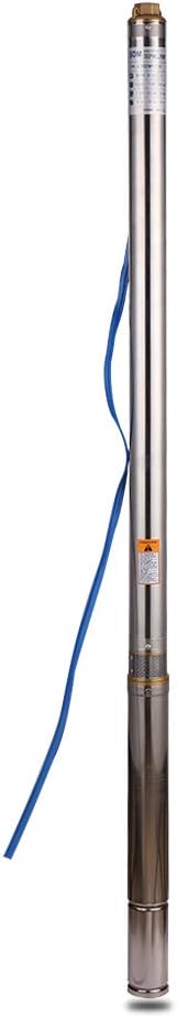 SHYLIYU Tiefbrunnenpumpe Tauchpumpe 2,5“ 0,75kw 1PS Edelstahl Tauchbrunnenpumpe 2800 l/h mit 20m Kab