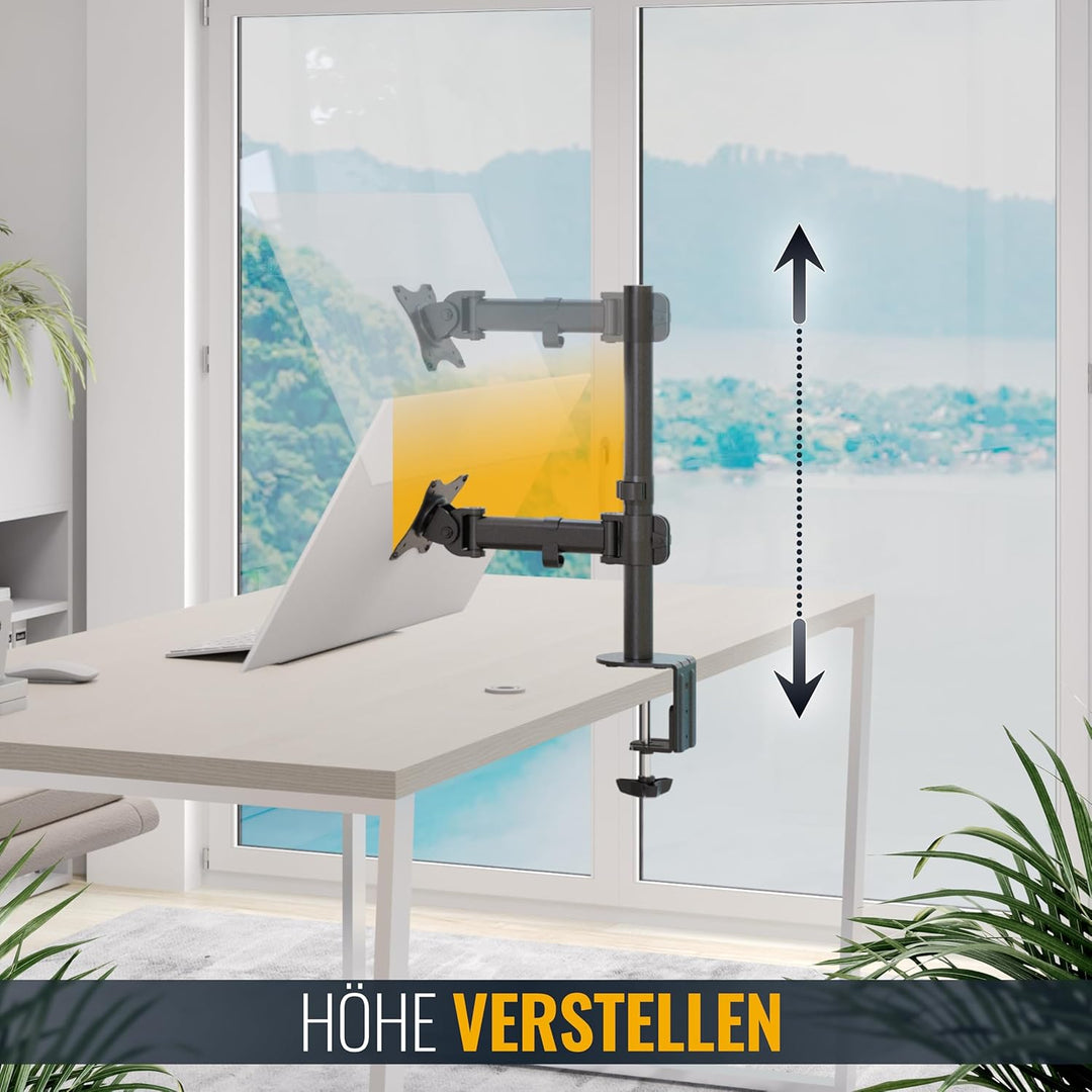 RICOO Monitor Halterung Tisch, VESA Tischhalterung für 12-30 Zoll, Monitorhalterung 1 Monitor Arm TS