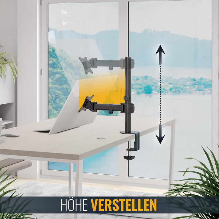 RICOO Monitor Halterung Tisch, VESA Tischhalterung für 12-30 Zoll, Monitorhalterung 1 Monitor Arm TS