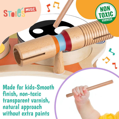 Stoie's Baby Schlagzeug Kinder ab 3 Jahre Musikinstrumente für Kinder ab 1 Jahr Montessori Musikinst
