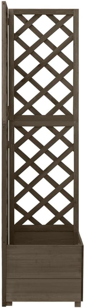 vidaXL Tannenholz Massiv Eck Spalier mit Pflanzkasten Rankgitter Rankhilfe Gartenspalier Blumenkübel