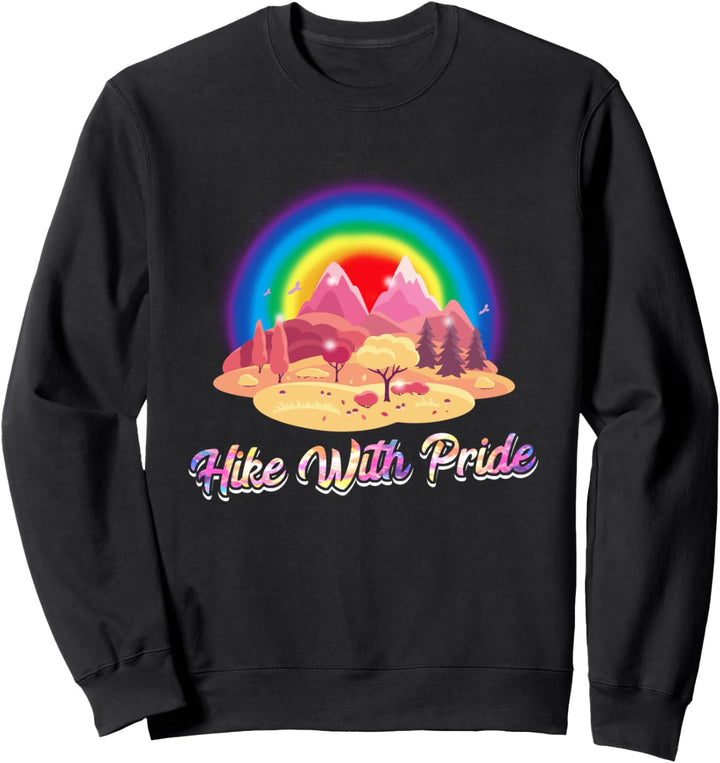 Hike With Pride Cool Rainbow Sunset Lover Sweatshirt