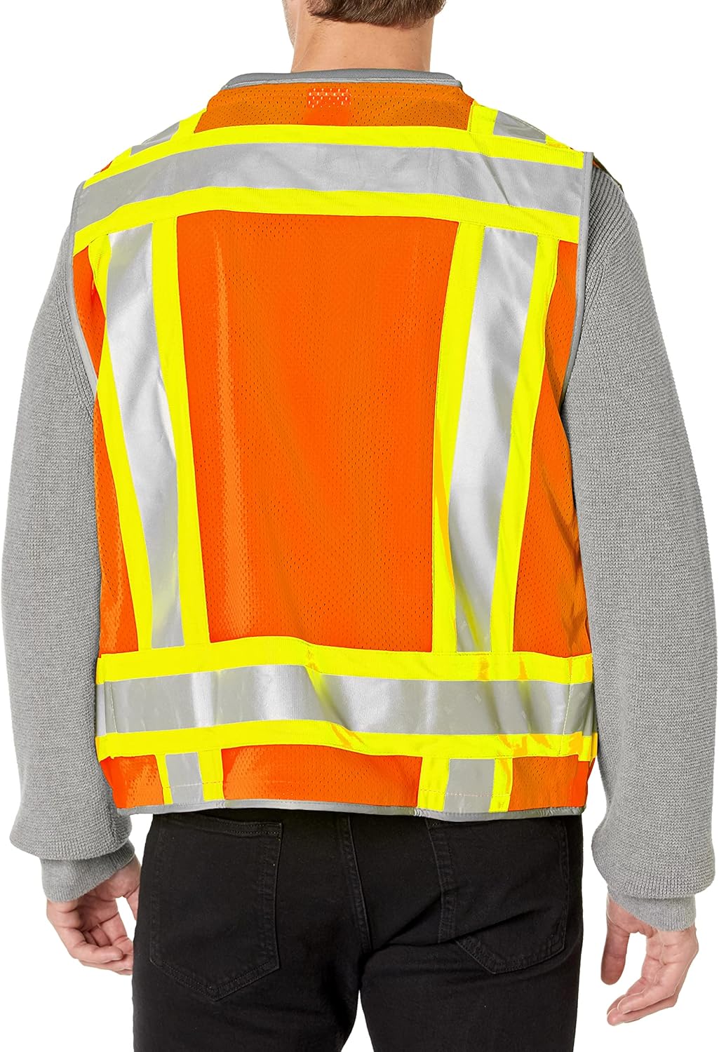 Radians SV55-2ZOD-L Industrielle Sicherheitsweste, hohe Sichtbarkeit, Orange, Grösse L L Hochsichtba