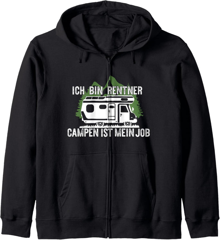 ICH BIN RENTNER CAMPEN IST MEIN JOB Ruhestand Meme Kapuzenjacke